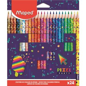 Színes ceruza készlet, háromszögletű, MAPED "Pixel Party", 24 különböző szín 135700779 - Toll & Ceruza