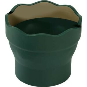 Ecsettál, műanyag, FABER-CASTELL "Click&amp;Go", zöld 135702473 - Ecsettál