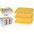 Set 3 caserole Excellent Houseware, polipropilena, 17x17x5.5 cm, 1 l, transparent/galben 135703573