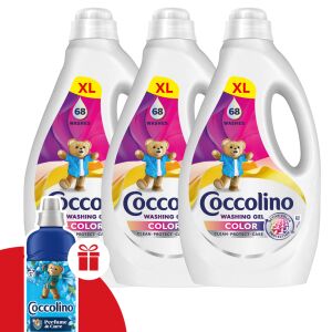 Coccolino Color Flüssigwaschgel 3x2,72L - 204 Waschgänge + Geschenk Coccolino Passionsblume &amp; Bergamotte Spülung 135711676