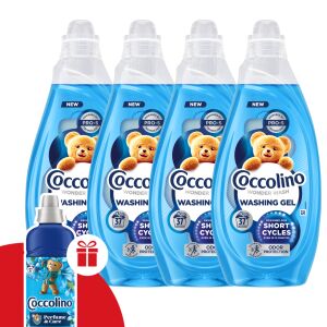 Coccolino Wonder Wash Laundry Gel 4x1480ml with Passion Flower & Bergamot Fabric Softener Gift - Laundry Gel