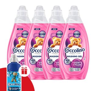 Coccolino Wonder Wash Ultra Care Gel de spălat rufe 4x1480ml + Balsam de rufe Passion Flower & Bergamot Set cadou - Gel de spălare, Clătiți și Capsulă de spălare