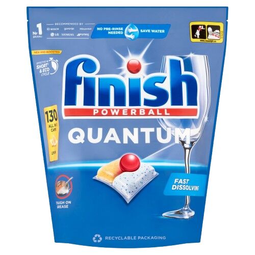 Finish Quantum All in 1 Lemon Kapsułki do zmywarek 130szt 144112760