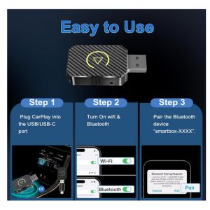Bezprzewodowy adapter CarPlay, adapter CarPlay, adapter CarPlay do Android Auto, adapter CarPlay do iPhone'a, adapter CarPlay do Androida - Adapter Bluetooth