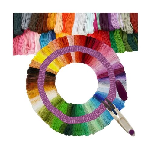 Pamut hímzőfonal muliné készlet 150 élénk színnel, dobozban 135731502