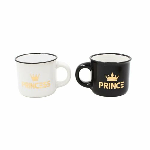 Set mit 2 Espressotassen, Nekupto – „PRINCE & PRINCESS“, 2 x 80 ml 135735350