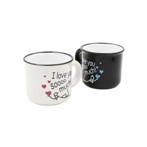 2er-Set Espressotassen, Nekupto - "Ich liebe dich soooo sehr!", 2 x 80 ml 135735347 - Nekupto