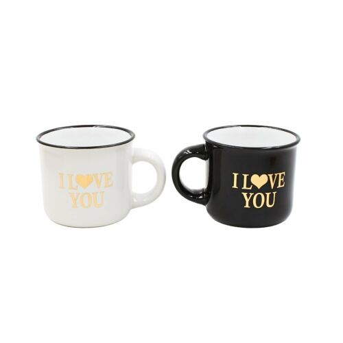 2er-Set Espressotassen, Nekupto – „I ♥ YOU“, 2 x 80 ml 135735359