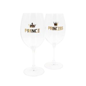 Set mit 2 Weingläsern, ökologisches Kristall, 440 ml, Nekupto - Prince & Princess 136330632 - Gläser