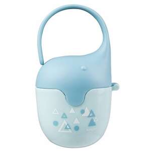 BabyOno blauer Schnullerhalter, Elefantenform, mit geometrischem Muster - Füttern
