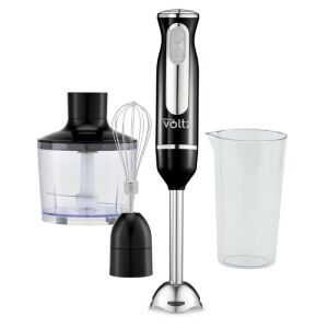 Turmixgép, aprító és mixer 3 az 1-ben Oliver Voltz OV51112KSC, 800 W, 700 ml, Acél tartozék, 2 sebesség, Fekete/Rozsdamentes acél
