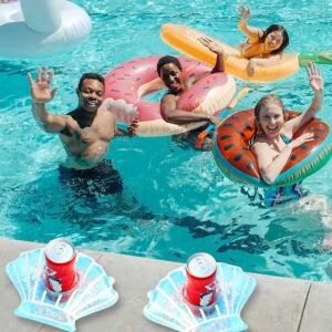 Nafukovací držiak na nápoje/poháre v tvare lesklej mušle, 25 × 20 cm 135935911 - Držiaky na nápoje