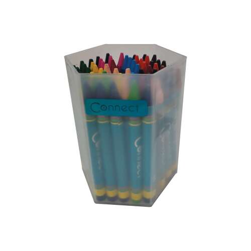 Set de creioane de grăsime 60 de bucăți în cutie pvc conectați