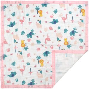 Paturica FizioTab® pentru Bebe, Muselina 6 Straturi, 110x110 cm, din Bumbac, 0-5 Ani, Jungle 135742446 - Paturici bebe