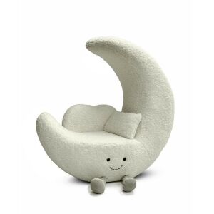 King Home MOON Gyerek Fotel Fehér Plüss Hold 135744679 - Babafotel