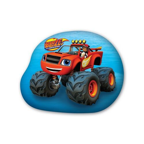 Blaze és a Monster Machines díszpárna, Láng Turbo Wheels velúr párna, 40x32 cm