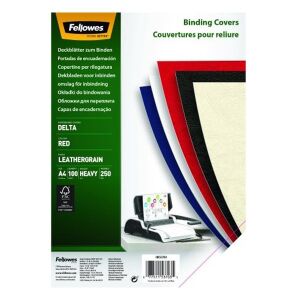 Hátlap FELLOWES Delta A/4 250 g matt bőrhatású piros 100/csom 135751822 - Fellowes