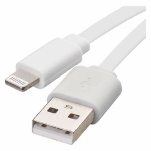 EMOS Töltő- és adatkábel USB-A 2.0 / Lightning MFi, 1 m, fehér 135752145 - Adatkábel