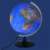 25 cm illuminated globe with physical features, showing mountains, oceans, and currents