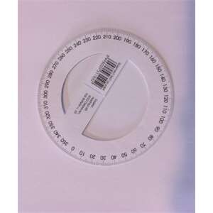 360 fokos szögmérő, papír, iskolába, rajzoláshoz, geometriához - Iskolai szögmérő