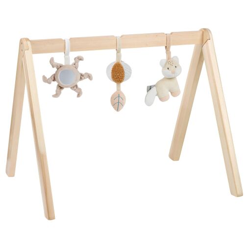 Nattou Flo, Ernest and Oli wooden baby gym toy arch