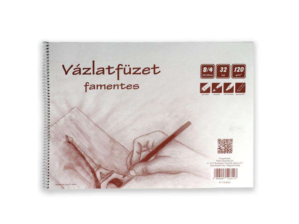 Vázlatfüzet famentes b/4