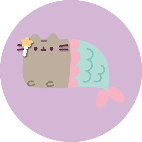 Pusheen Sellő Velúr Díszpárna, 40cm