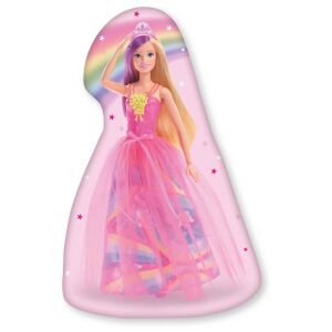 Barbie Fairy Spark formapárna, 40x28 cm, rózsaszín velúr díszpárna - Díszpárna
