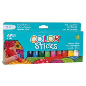 Tempera kréta készlet, APLI Kids "Color Sticks", 12 különböző szín 135758936 - Tempera