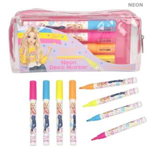TOPModel Neon Deco Marker szett markerekkel és tolltartóval - Filctoll