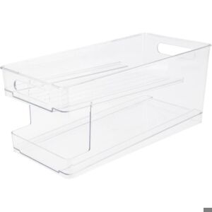 Doskonały organizer do lodówki na puszki, plastikowy, 36x17x15 cm, przezroczysty 135764119 - Akcesoria do lodówek