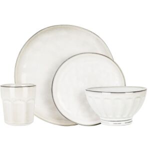 Set de veselă din ceramică albă Excellent Houseware, 16 piese - Serviciu de cină