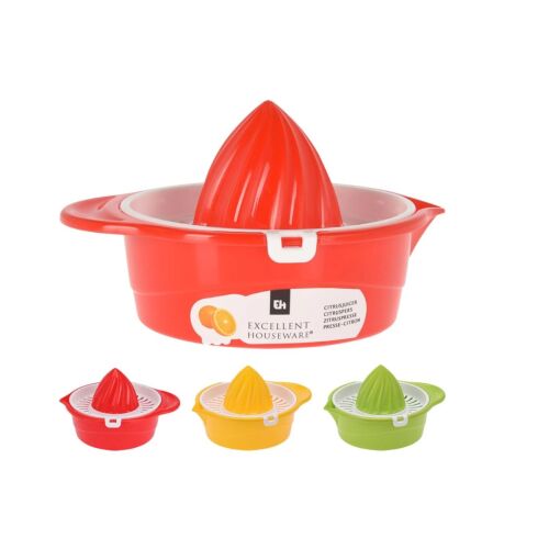 3er-Set Zitruspressen von Excellent Houseware, Kunststoff, 14x12x7,5 cm, 220 ml, mehrfarbig 135764227