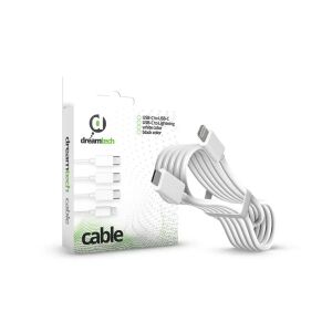 Dreamtech PD kábel Fehér Lightning / USB-C 2.4A 20W 135769720 - Dreamtech