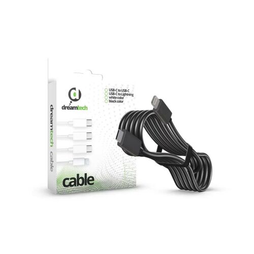 Dreamtech PD kábel Fekete Lightning / USB-C 2.4A 20W 135769721