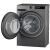 Angled view of Candy BWR 485SBL6G-S Washer Dryer Combo with open door