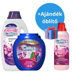 Gallus 4 az 1-ben Color Mosógél + Kapszula (50db) + AJÁNDÉK Öblítő