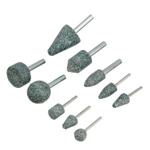 DENZEL 10 db-os csiszolófej készlet (PShM) fúrógéphez, szár 6mm 135774030 - Denzel