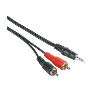 Hama 00205107 25db/csg 5,0m eco 3,5mm jack-2rca összekötőkábel 135779734 - RCA kábel