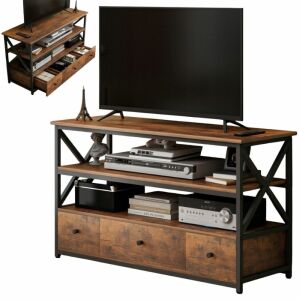 TV-Schrank Loft Kommode für Wohnzimmer mit Regalen und Schubladen 110 cm
