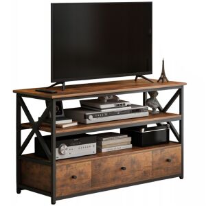 Loft TV Kommode braun klassischer Wohnzimmerschrank 110 cm