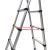 Close-up of Pepita telescopic aluminum ladder steps and locking mechanism