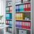 Office Shelves with Colorful Esselte Ring Binders