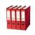 4 Esselte Standard Vivida A4 ring binders, 75mm, red