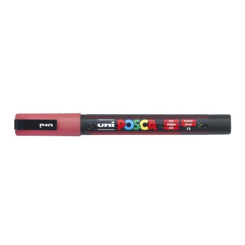 Dekormarker 0,9-1,3mm, Uni-Posca PC-3ML csillámló piros 177035578 - Uni