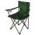 Scaun de pescuit pliabil verde LUARO cu suport pentru pahar, vedere în unghi