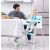 Father feeding baby in Pepita Pappo 3in1 High Chair - Blue, family meal