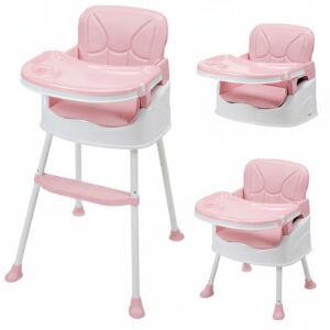 Pepita Pappo 3in1 scaun înalt convertibil #roz