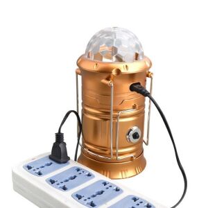 Összecsukható LED Kempinglámpa - USB Töltés, RGB Fény, Arany