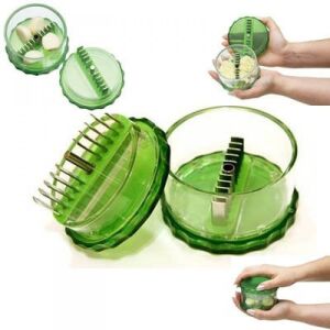 Преса за чесън Garlic pro, С 10 стоманени остриета, Зелен 141596599 - Преса за чесън